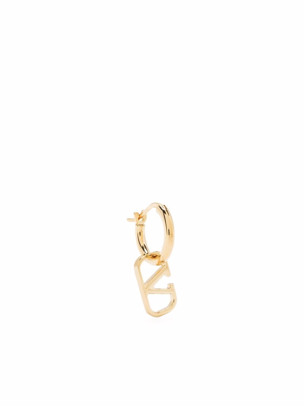 Valentino Garavani - VLogo huggie hoop earring - women - Metal - One Size - Gold