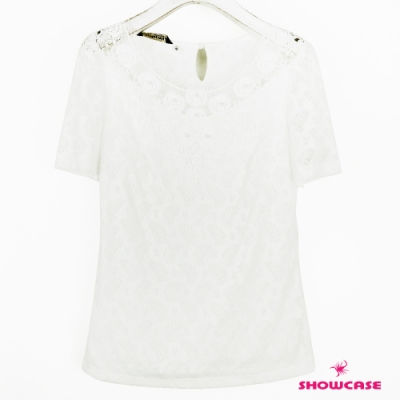 甜美縷空蕾絲領 質感縫珠點綴 氣質穿搭必備