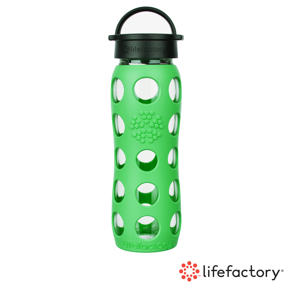 【Lifefactory】玻璃水瓶平口650ml-綠