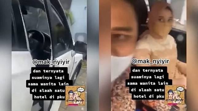Viral Istri Pergoki Suami Selingkuh. (Instagram/@mak_nyinyir2)