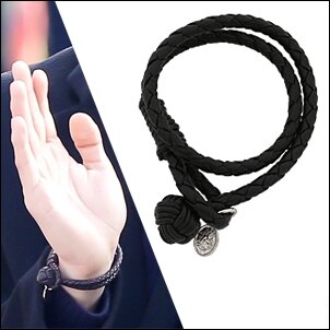 韓國ASMAMA進口 防彈少年團 BTS 閔玧其 結球雙層皮革手環手鍊