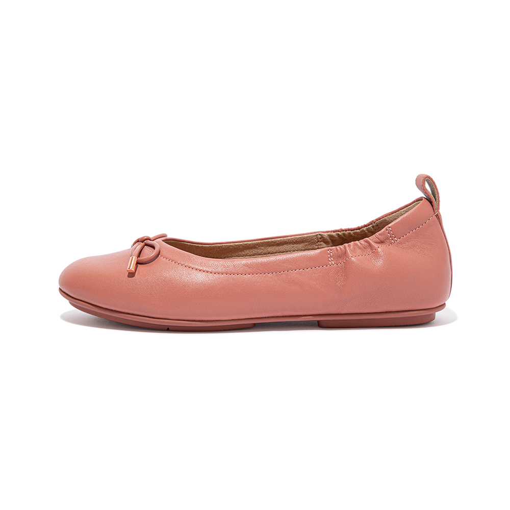 ALLEGRO BOW LEATHER BALLERINAS