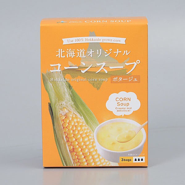 使用北海道豐富的食材 搭配甜味的玉米 製成了濃郁奶油玉米湯 下午茶或宵夜.方便快速