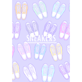 ゆめかわレインボースニーカー/パープル