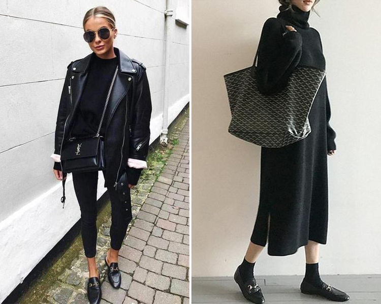 樂福鞋穿搭 穆勒鞋穿搭 黑色系穿搭