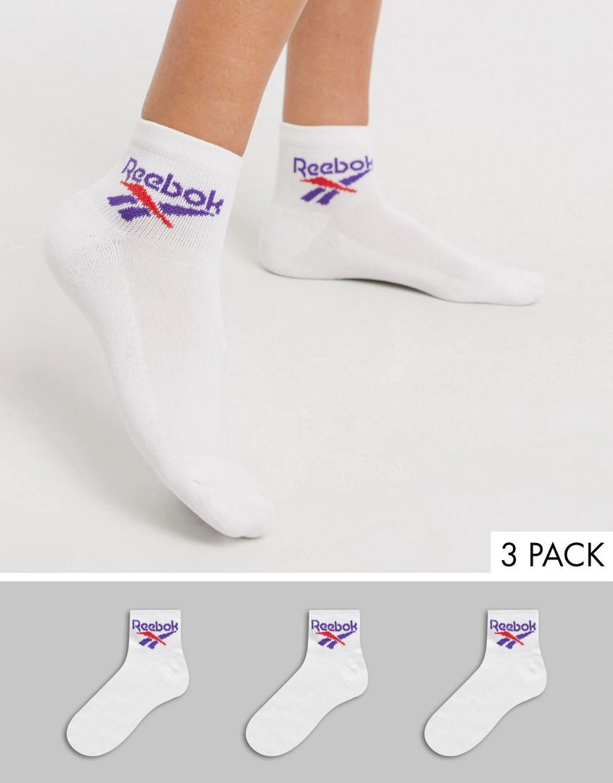 Socks multipack by Reebok Classic Introduce them to your trainers Pack of three pairs Branded design