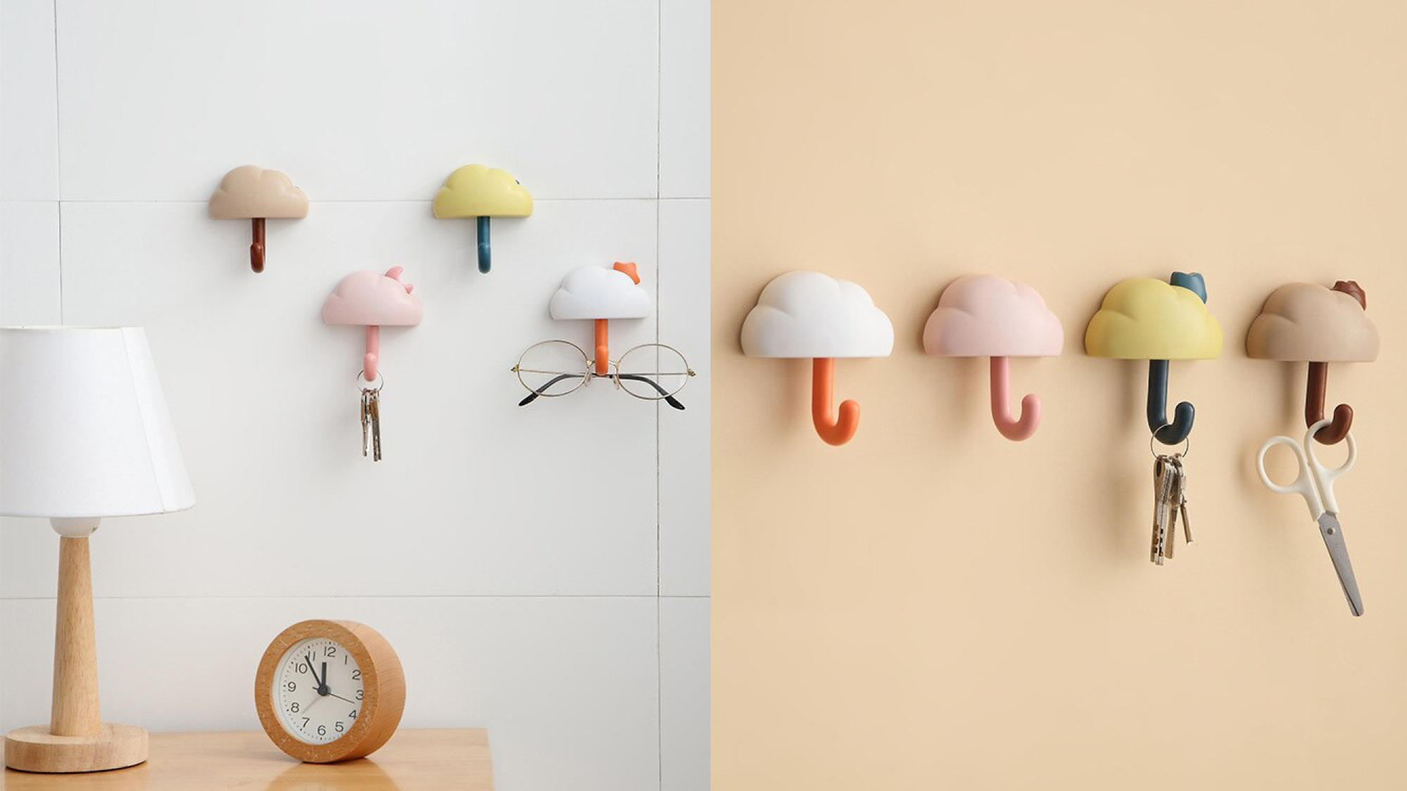 壁掛牆壁門後廚房浴室創意雲朵