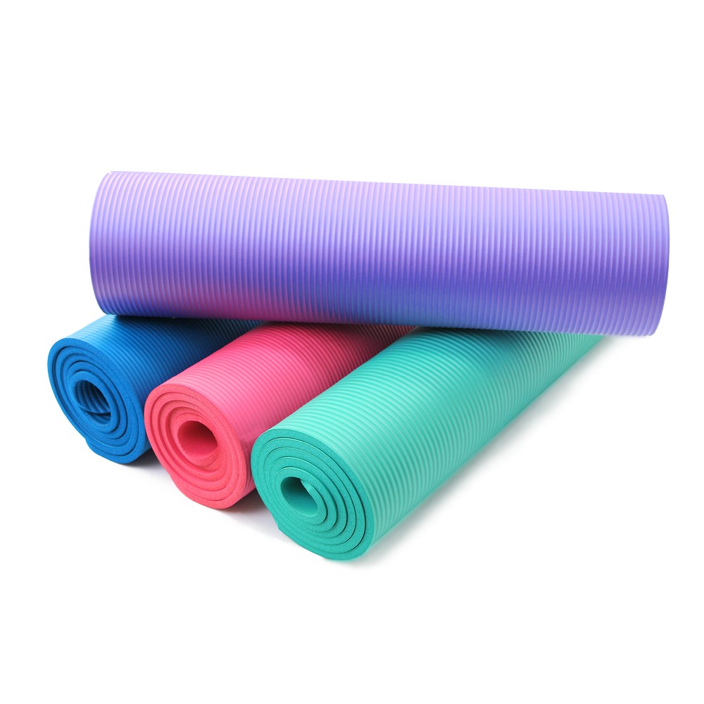 加送束帶，NBR材質10mm加厚 183cm加長款作工細緻，精品嚴選買就送瑜珈墊束帶+收納背袋---材 質：NBR尺 碼：183x61x1cm顏 色：純淨紫/瑰蜜粉/珊瑚藍/湖水綠注意事項：商品材積較