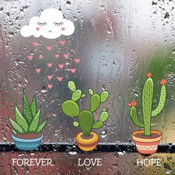 心靈灌溉商鋪花店窗戶櫥窗玻璃走廊過道踢腳線地腳線墻貼紙貼畫紙