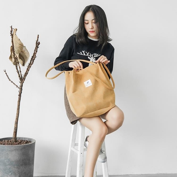 帆布包包女單肩小清新大容量手提購物袋