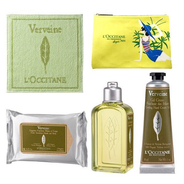 L'OCCITANE 歐舒丹 馬鞭草組合（濕紙巾15枚，護手霜30ml，沐浴乳70ml）
