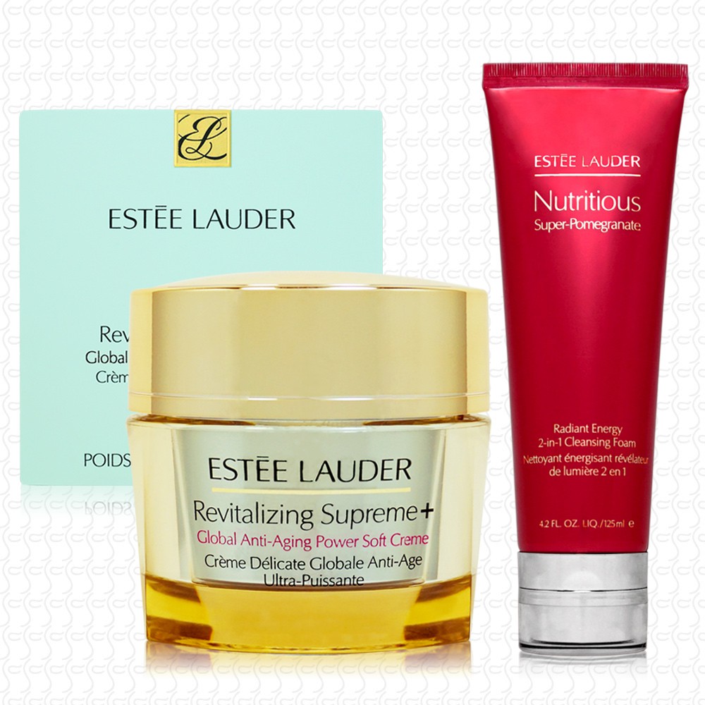 ESTEE LAUDER雅詩蘭黛 年輕肌密無敵霜75ml+紅石榴微循環潔膚乳125ml (沐妍心社)