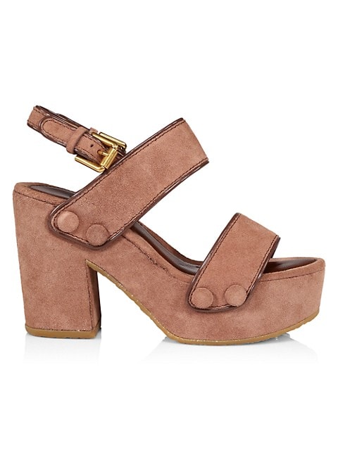 See by Chloé's new platforms with a casual but feminine attitude crafted of rich suede with elegant 