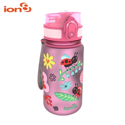 雙重安全蓋並附加手握帶 容易握拿施力輕鬆扭開裝水 100%不含BPA無毒 100%防漏 冷溫飲品適用