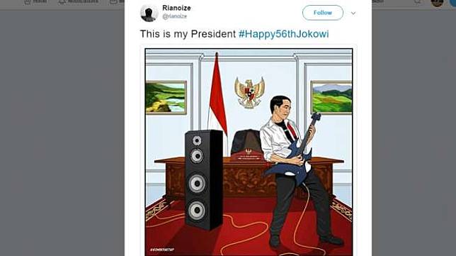 Kocak! Cuitan Netizen soal Ultah Jokowi