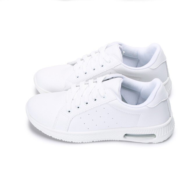 【My style】富發牌1AJ26純粹白沖孔洞氣墊休閒鞋（白）23-26號-滿800免運