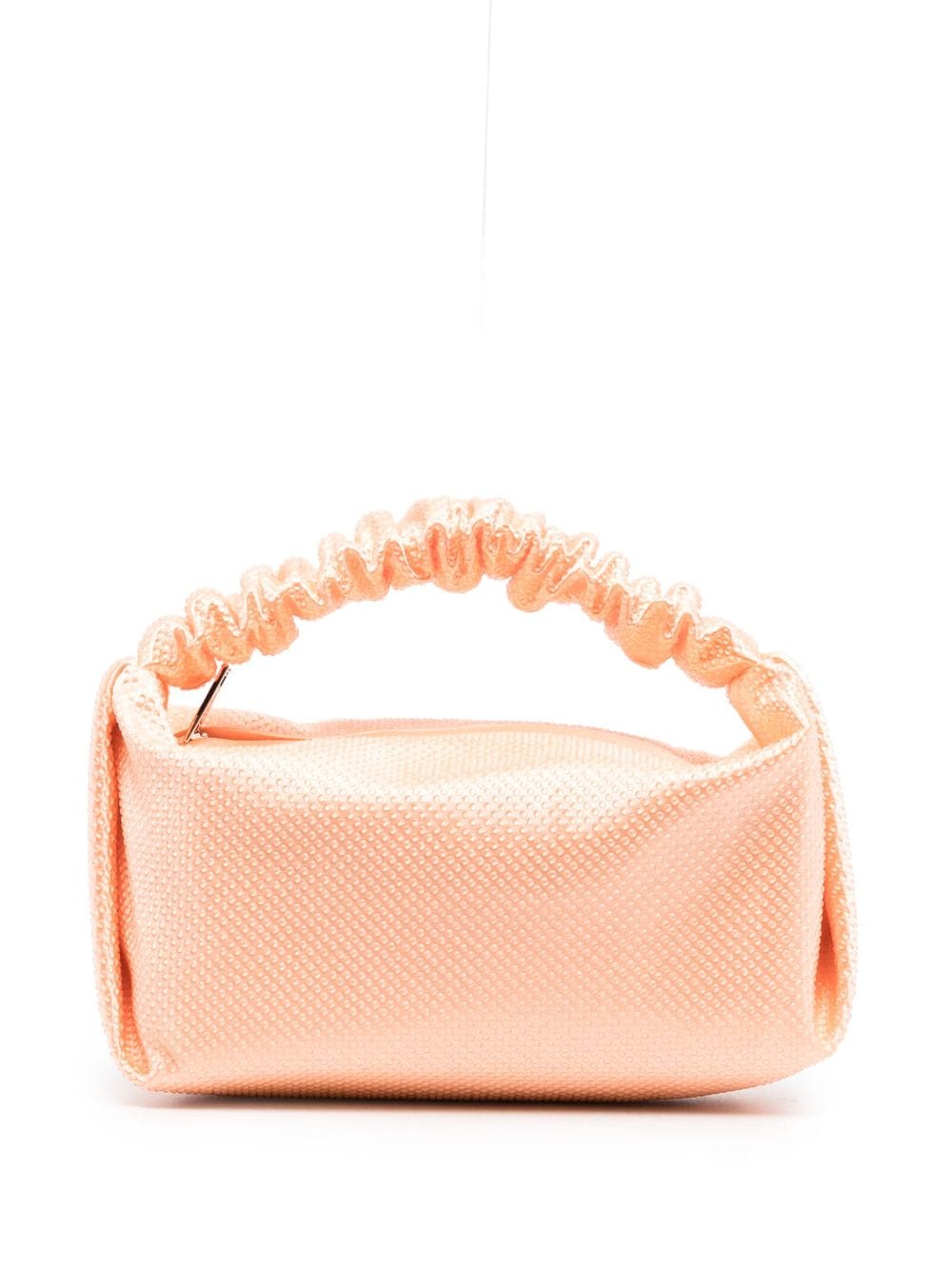 Alexander Wang - Scrunchie rhinestone-embellished mini bag - women - Satin - One Size - Orange