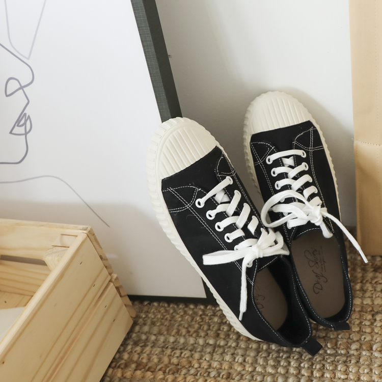 帆布鞋 餅乾鞋 休閒鞋 黑色鞋