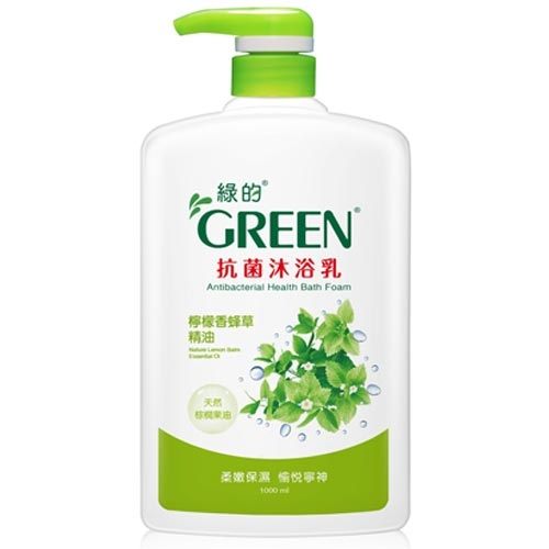 綠的GREEN 抗菌沐浴乳 檸檬香蜂草精油 1000ml