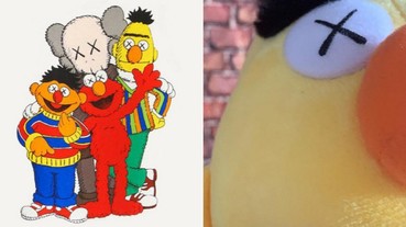 大家熟悉的 Ernie 和 Bert 回來了！KAWS 曝光《Sesame Street》毛絨公仔