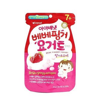 ivenet 愛唯一優格豆豆餅(20g)-草莓 7M+