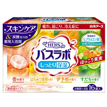 【日本 白元Earth】炭酸 溫泉 入浴劑 16錠入 (柑橘果香)