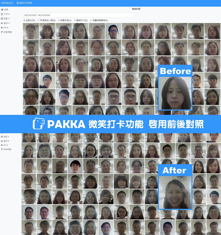 不笑就不准打卡上班！ PAKKA 推出微笑打卡與人臉考勤系統