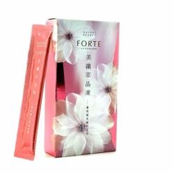 ◎使用專利原料|◎|◎主商品：FORTE美纖萃晶凍(15公克/包；10包/盒)*4成分：水、D-山梨醇（甜味劑）、蔗糖、玉米來源可溶性纖維、菊糖、蔓越莓濃縮汁、檸檬酸鈉、阿勃勒萃取物、香料、刺槐豆膠、