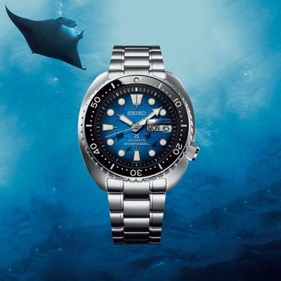 SEIKO精工 PROSPEX愛海洋系列魟魚潛水機械腕錶 4R36-06Z0U/SRPE39J1