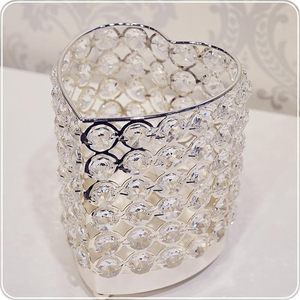 HONEY COMB 鋅合金水晶愛心型燭台 CA09