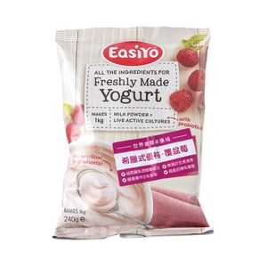 EasiYo希臘式優格擁有濃郁的質地，融合覆盆莓酸甜的滋味 口感如莓果奶油般可口美味，適合喜歡莓果的女孩 紐西蘭威仕蘭牧場純淨乳源(不使用生長激素、放牧快樂牛) 輕鬆享受DIY優格的樂趣