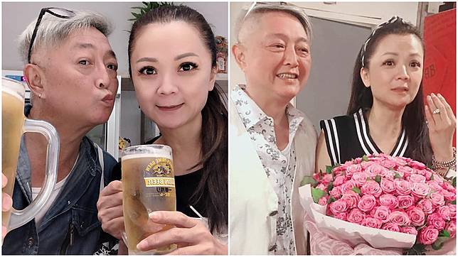 55歲資深藝人李國超和50歲演員高欣欣愛情長跑18年，終於求婚成功。圖／翻攝自高欣欣臉書、兵家綺臉書