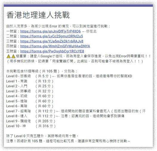 香港地理挑戰 掀問卷熱真係咁鍾意考試 明報 Line Today
