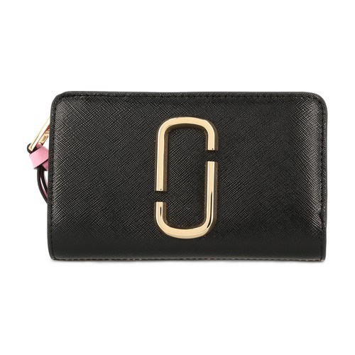 Marc Jacobs refines his colorful and irreverent identity with accessories like this Compact wallet. 