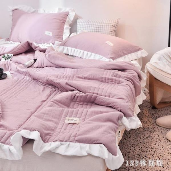 被子夏天水洗棉夏被四件套空調被夏涼被雙人被子單人薄被子薄款 AW17302【123休閒館】