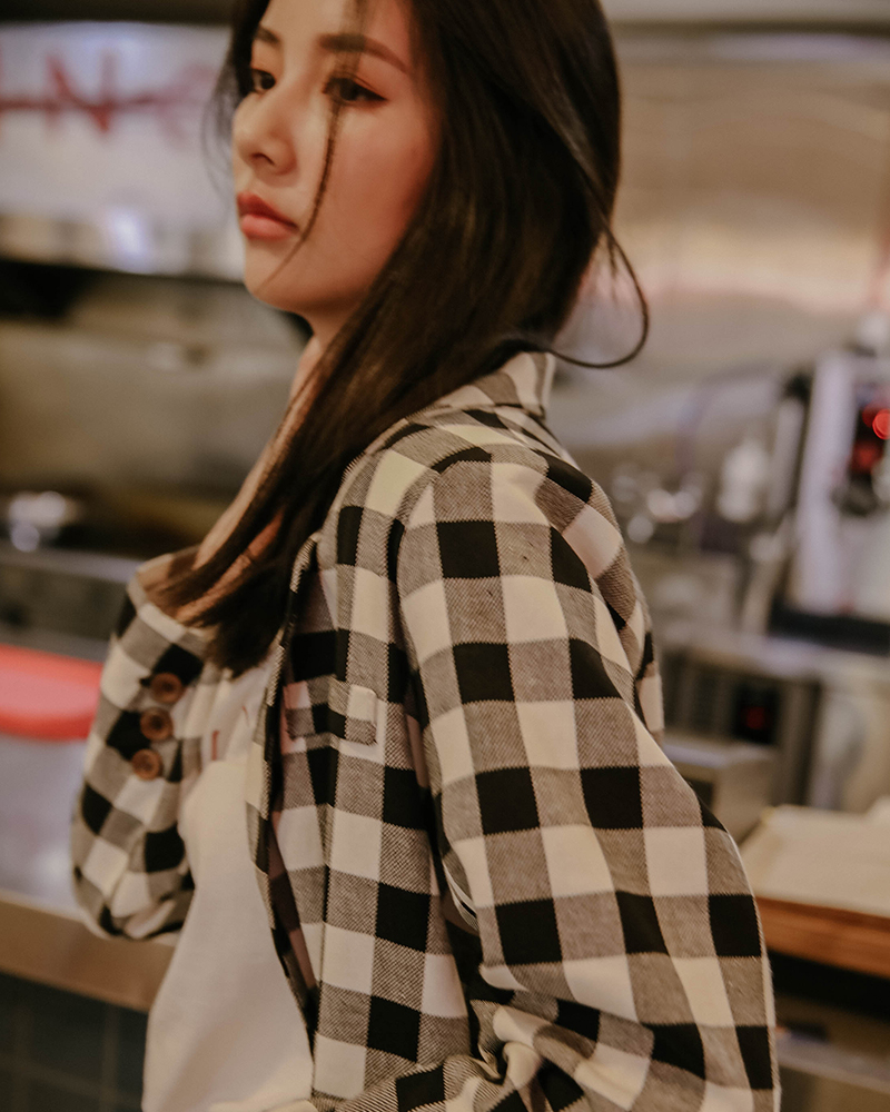 格紋西裝外套-Mercci22