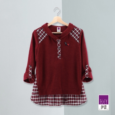 週三新品上市 縲縈混紡質感毛巾布穿著舒適有型 局部拼接柔軟格紋布料增添層次感 可調式兩段袖型設計方便調整造型