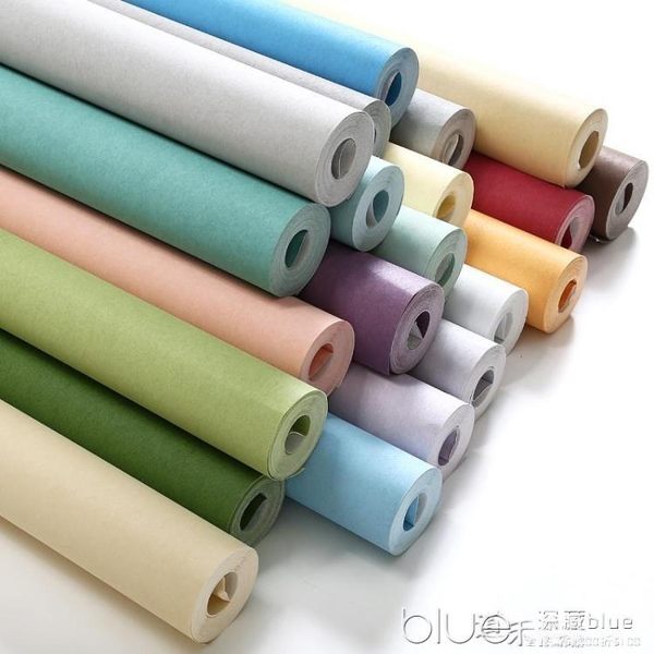 現代簡約蠶絲無紡布純色客廳電視背景墻紙臥室書房滿鋪灰色壁紙 YYJ深藏blue