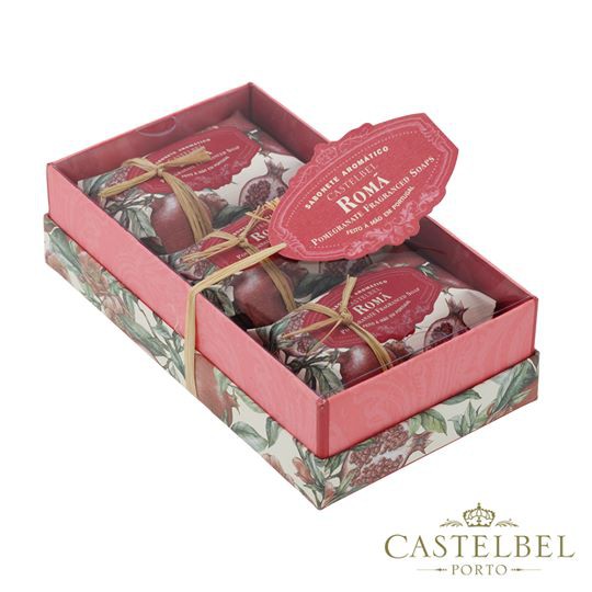 CASTELBEL純真系列【愛情紅寶石】石榴 香氛皂禮盒 3x150g