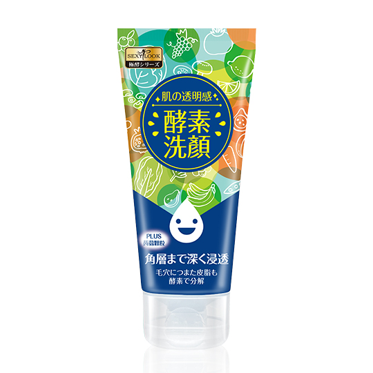 -酵素按摩洗面乳-藍色款(可天天使用)-第一支酵素結合蒟蒻及椰棗顆粒的按摩洗面乳-添加鎖水磁石成分加強肌膚保濕度，冬季使用也不緊繃