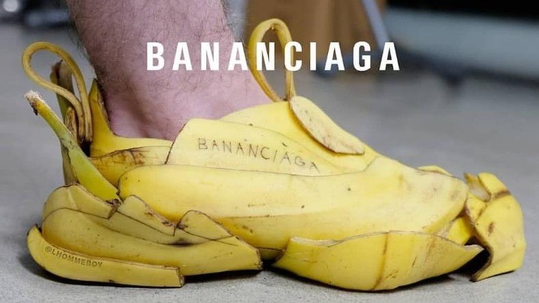 「Bananaciaga」老爹鞋惡搞！顛覆時尚的經典鞋～