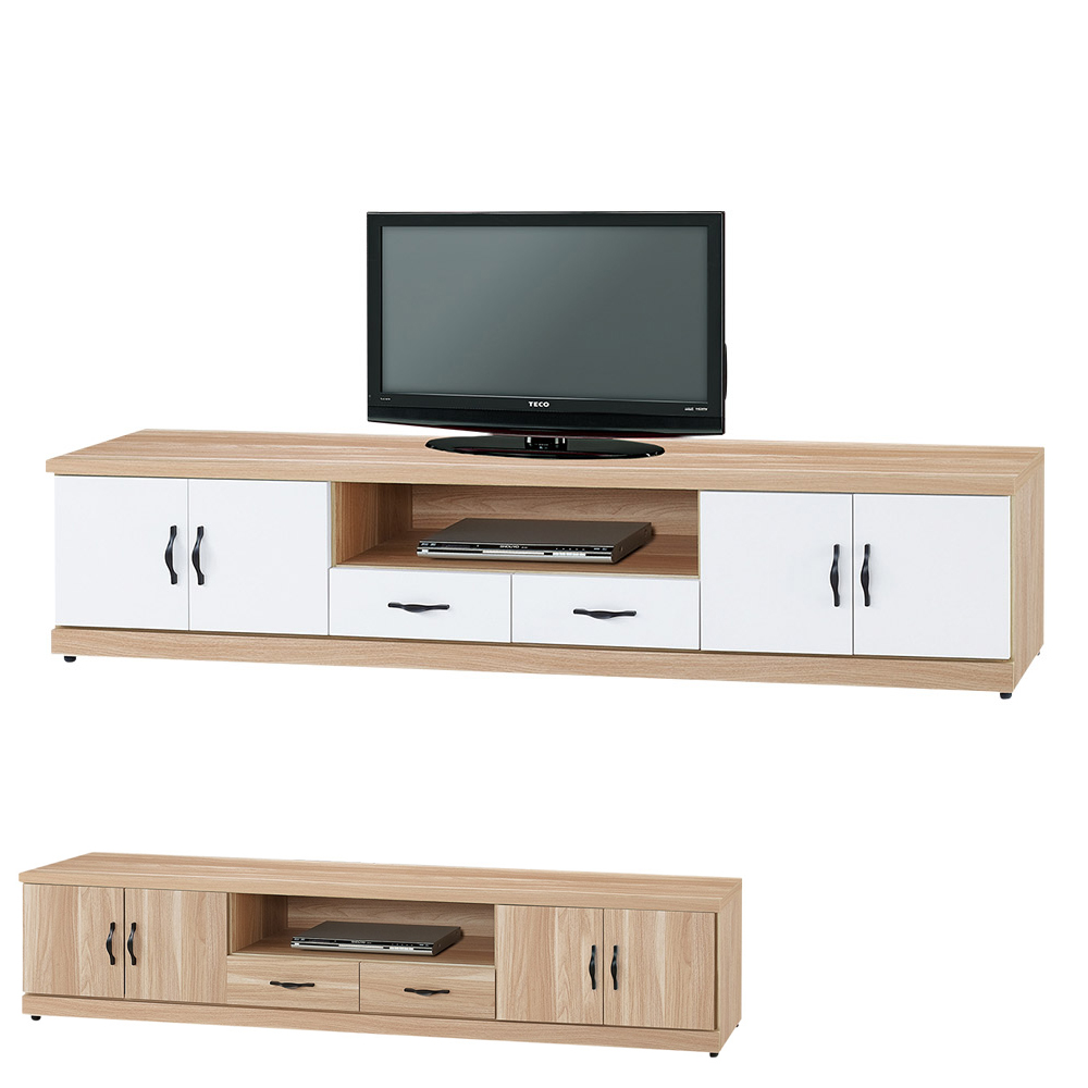 簡約現代風格，兩色隨意挑選採優質防蛀木心板，穩固耐用特殊立體浮雕，搭配自然木紋四門收納空間，緩衝門片設計多功能置物空間，輕鬆收納分類抽屜採高級鋼珠滑軌，開合順暢附防滑墊片，穩固櫃腳防潮防刮專人送到府／