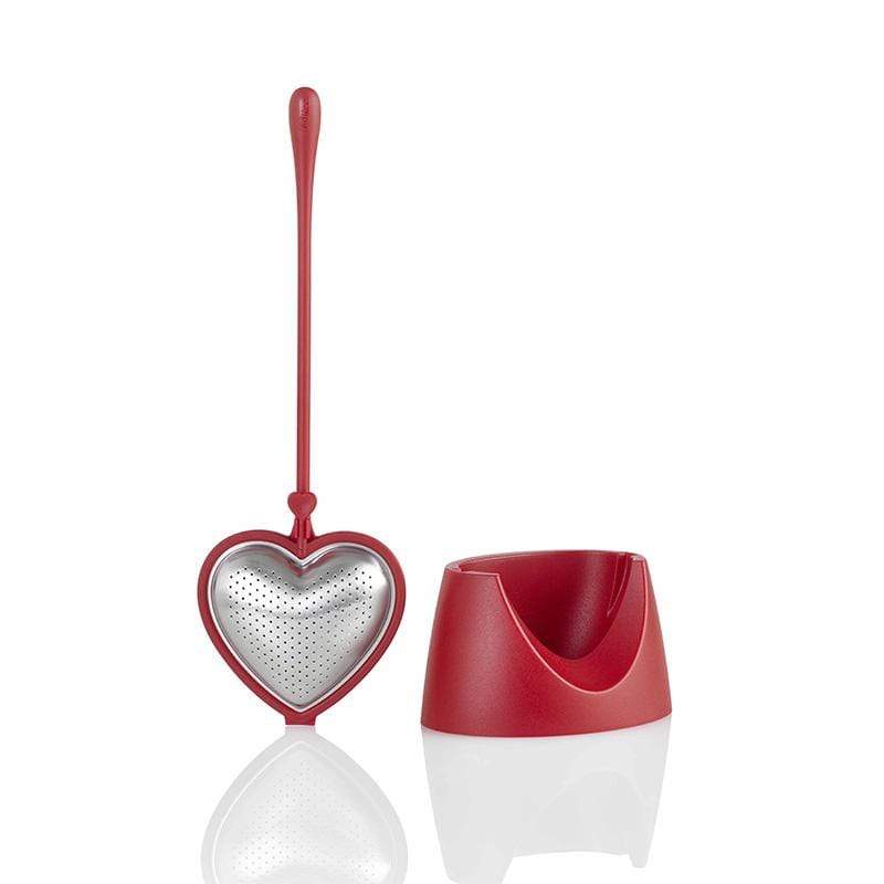愛心造型濾茶棒(含座) 炫目紅