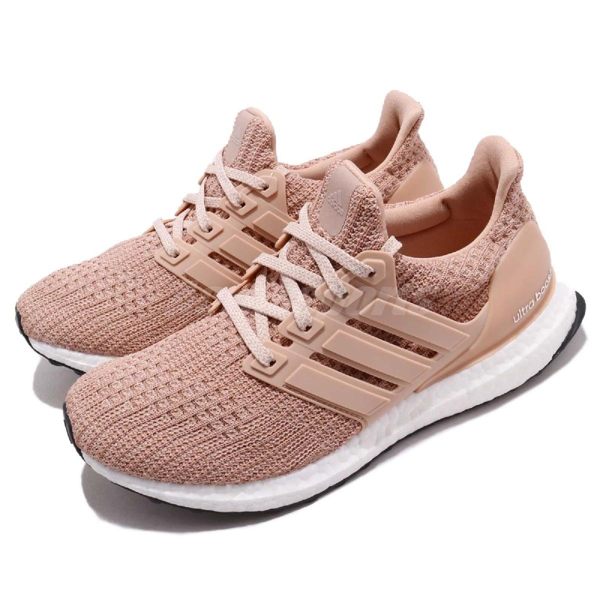 adidas 慢跑鞋 Ultra Boost W 4.0 裸粉 裸色 大地色系 運動鞋 頂級緩震舒適 女鞋【PUMP306】 BB6309