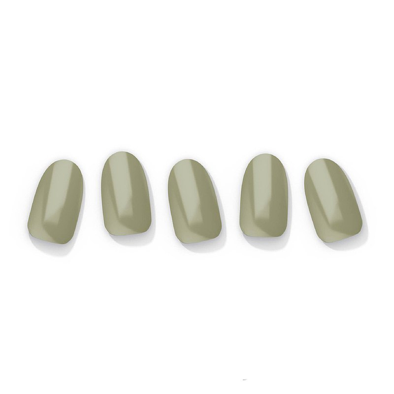 【無痕光療凝膠美甲貼】純色款 夜幕軍綠 DIY 質感指甲貼片