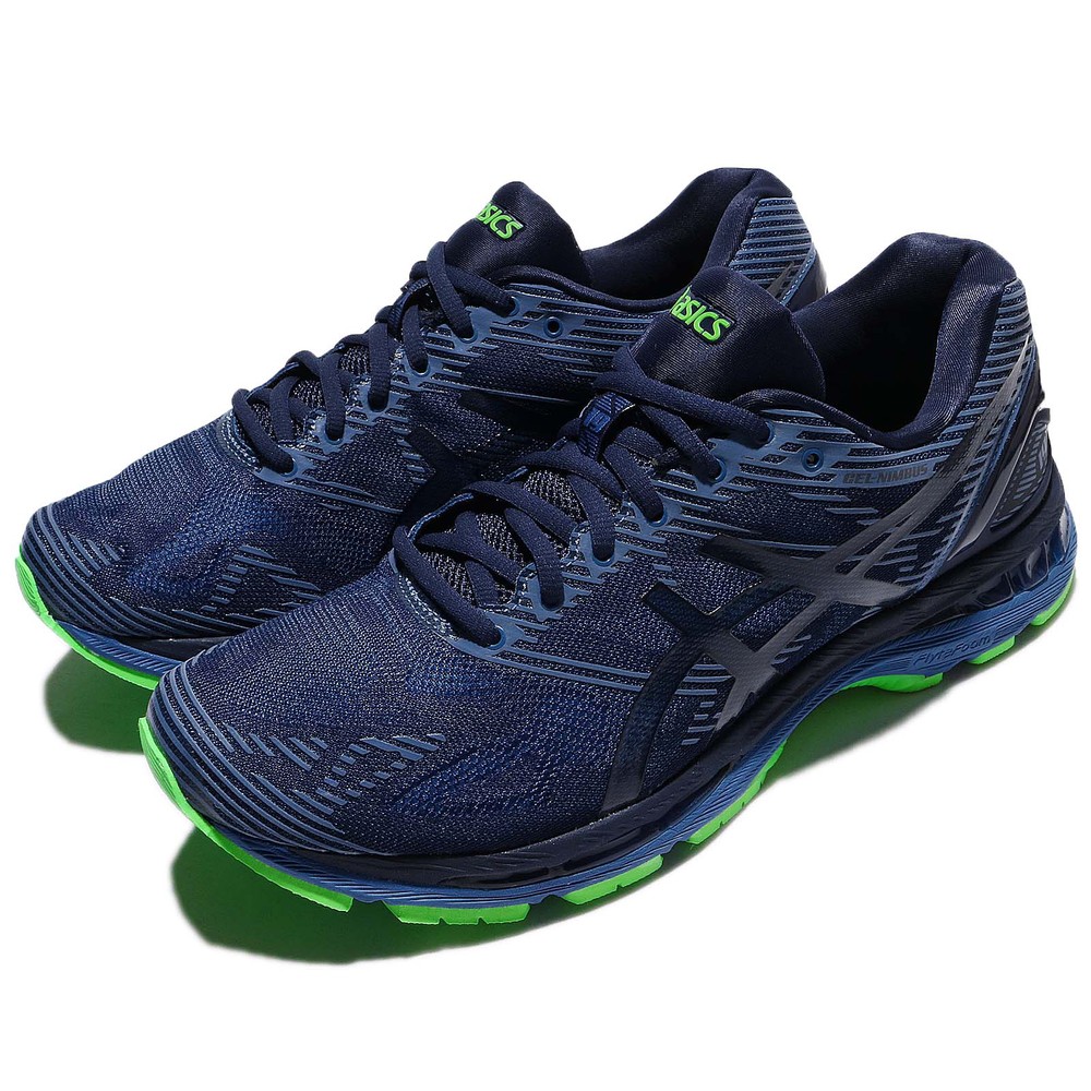 專業慢跑鞋品牌:ASICS型號:T7C3N4943品名:Nimbus 19 Lite-Show配色:藍色,綠色