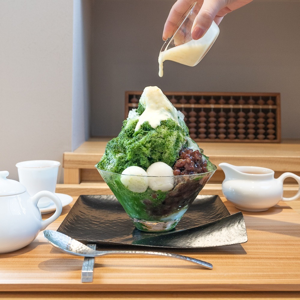 靜岡_茶冰專案_濃い抹茶と酒粕ゆずクリームのかき氷_濃厚抹茶與酒粕柚子奶油刨冰