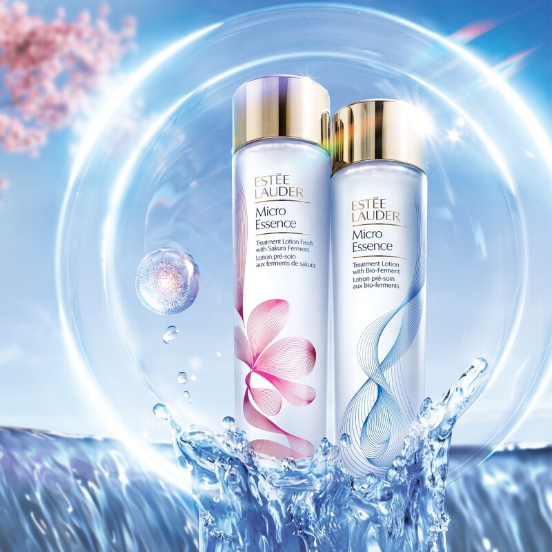 雅詩蘭黛2022全新微分子肌底原生露家族主視覺。