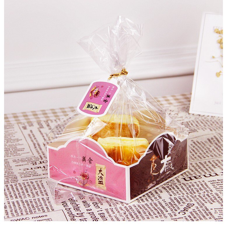 店長推薦吐司胡蘿卜面包烘焙包裝袋長條形菠蘿包早餐餐包牛角包盒子100套