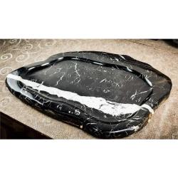 ◎*台灣產 天然黑膽石石材|◎*師傅手工打磨 拋光上蠟|◎*黑白分明 值得品味收藏品牌:無種類:泡茶盤/排水球材質:石材/天然石材質說明:台灣黑膽石尺寸&重量:45*32*4.5CM風格:素色顏色:黑